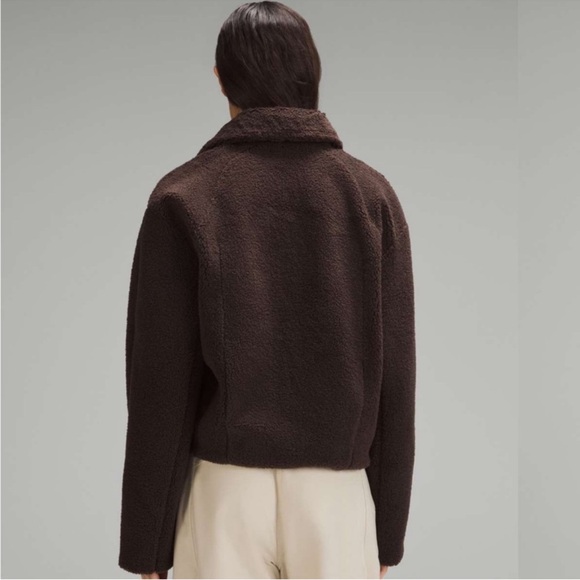 Lululemon Textured Fleece Collared Jacket Espresso $168 - Picture 6 of 6
